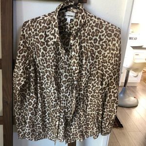 Jcrew perfect leopard button down